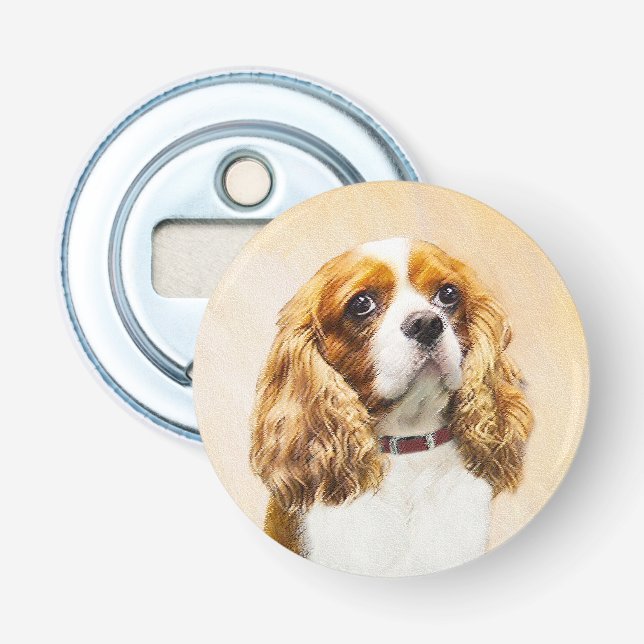 Abrebotellas Pintura original de Cavalier King Charles Spaniel (Anverso)