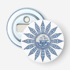 Abrebotellas Portuguese Azulejo Ship Compass Rose Bottle Opener