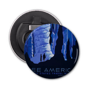 Abrebotellas Poster de Viajes de Cavern Vintage