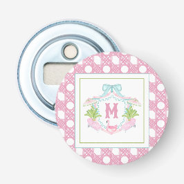 Abrebotellas Preppy Palm Beach Monogram Crest