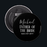 Abrebotellas PRESUPUESTO Bestman Groomsmen Regalos Black White<br><div class="desc">Añade tres líneas de texto a este regalo moderno de la fiesta nupcial.</div>