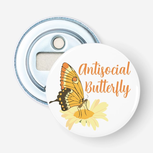 Abrebotellas Presvertido Naturaleza estética Mariposa antisocia (Anverso)