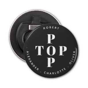 Abrebotellas Principales nombres de familia personalizados de p