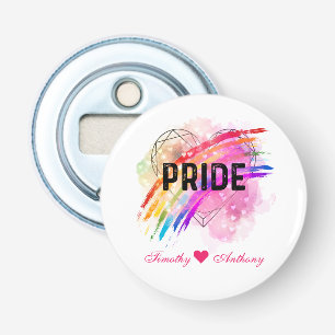 Abrebotellas Prisión LGBTQ personalizada Corazón de color arcoi