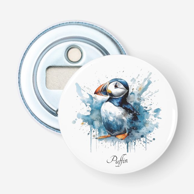 Abrebotellas Puffin Splash, personalizado (Anverso)