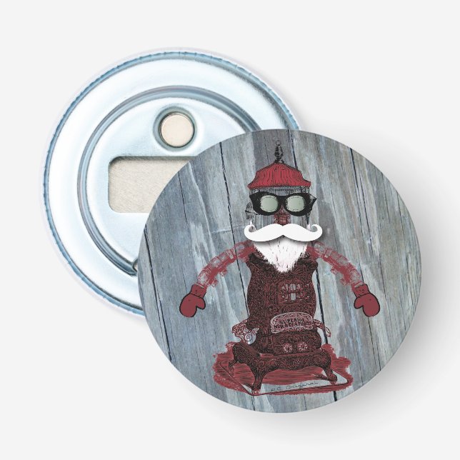 Abrebotellas Punk Santa del vapor (Anverso)