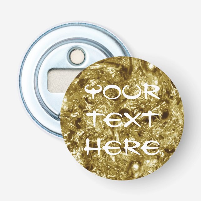 Abrebotellas PURE GOLD Abstract Pattern + tu texto (Anverso)