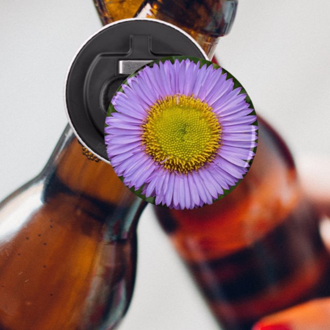Abrebotellas Purple Fleabane Daisy Floral (In Situ Beer Bottle)