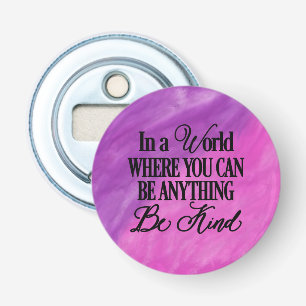 Abrebotellas Púrpura y acuarela rosa   Ser amable