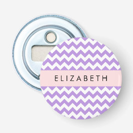 Abrebotellas Púrpura Zigzag, Púrpura Chevron, Tu Nombre