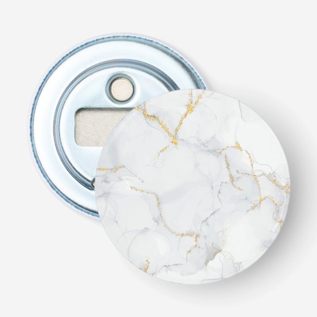 Abrebotellas Purpurina de textura de piedra de pastel de mármol (Anverso)