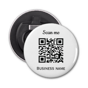 Abrebotellas QR Code Business Logo Profesional Negro Moderno