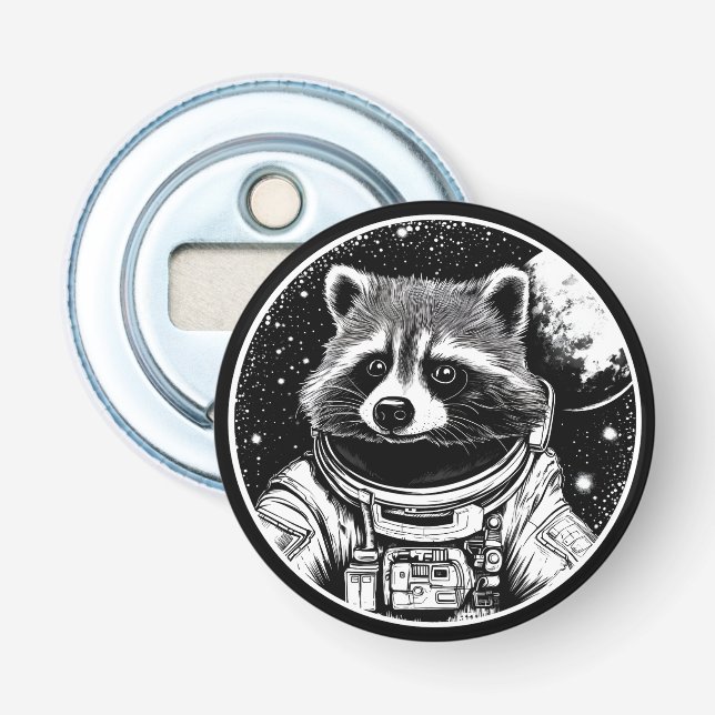 Abrebotellas Raccoon astronauta (Anverso)