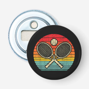 Abrebotellas Raqueta de tenis cruzada retro vintage - Amante de