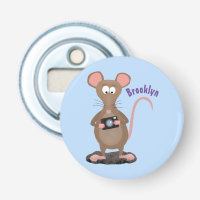 Rata divertida con ilustracion de personalizado de