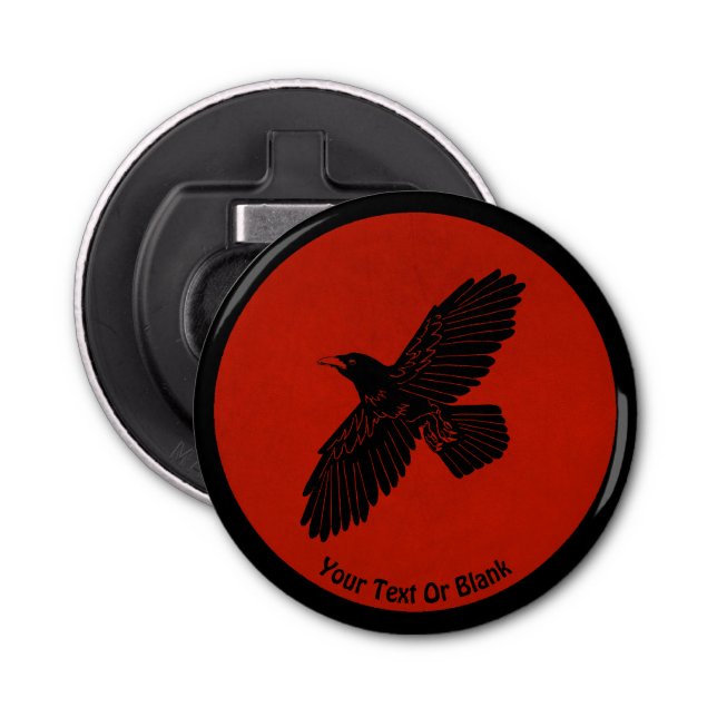 Abrebotellas Raven en rojo (Anverso)