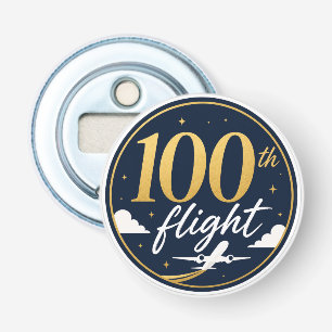 Abrebotellas recuerdo de viaje en avión de oro vuelo 100
