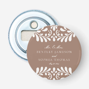 Abrebotellas Recuerdos de Boda Fiesta Española Talavera Marrón 