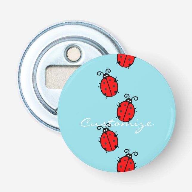Abrebotellas Red Ladybugs Crawling Thunder_Cove (Anverso)