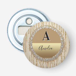 Abrebotellas Regalo de Monograma de Oro Personalizado para Boda