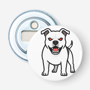Abrebotellas Regalo de perro de dibujos animados Pitbull blanco