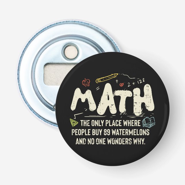 Abrebotellas Regalo del profesor de matemáticas (Anverso)