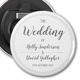 Abrebotellas Regalo simple de mesa de diseño gris y blanco plat