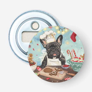 Abrebotellas Repostería Navideña con Bulldog Francés: Navidad F