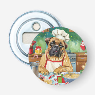 Abrebotellas Repostería Navideña con Bullmastiff: Navidad Festi
