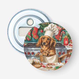 Abrebotellas Repostería Navideña de Dachshund: Navidad Festiva