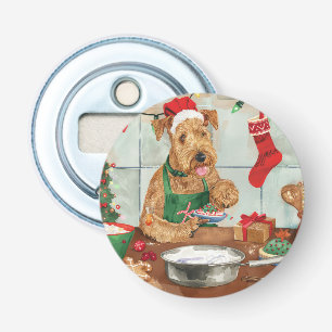 Abrebotellas Repostería navideña del Airedale Terrier: Navidad