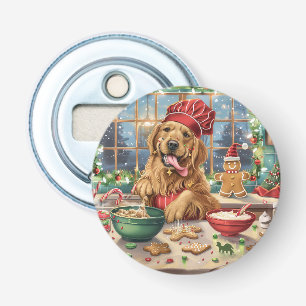 Abrebotellas Repostero Navideño con Golden Retriever: Reposterí