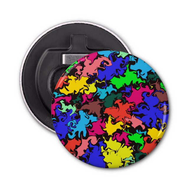 Abrebotellas Resumen de un torbellino colorido / (Anverso)