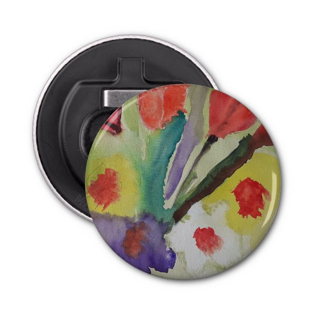 Abrebotellas Resumen Tulipanes y apertura de frascos de primave (Anverso)