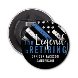 Abrebotellas Retirada de la policía Bandera Azul Aplicación de 