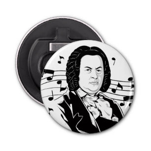 Abrebotellas Retrato de Johann Sebastian Bach / Bust con notas