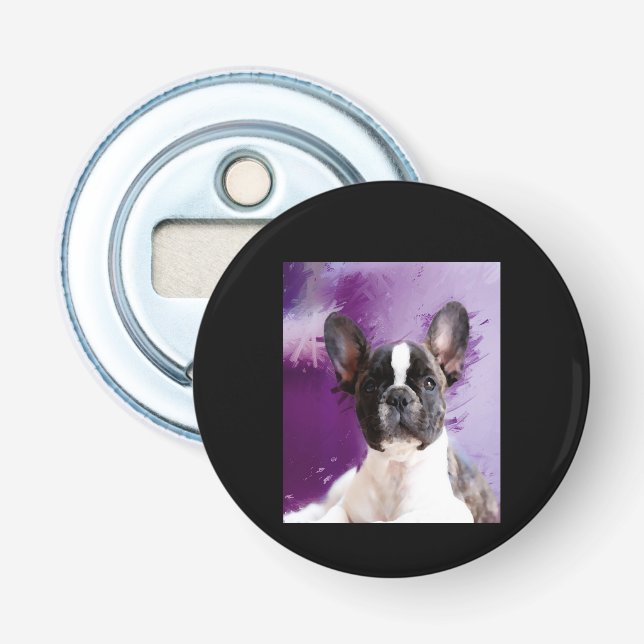 Abrebotellas Retrato Pug Art Cute Pug (Anverso)