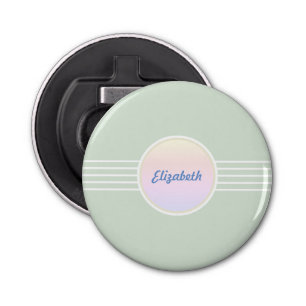 Abrebotellas Retro Glam Personalizado Mint Verde y Óptico