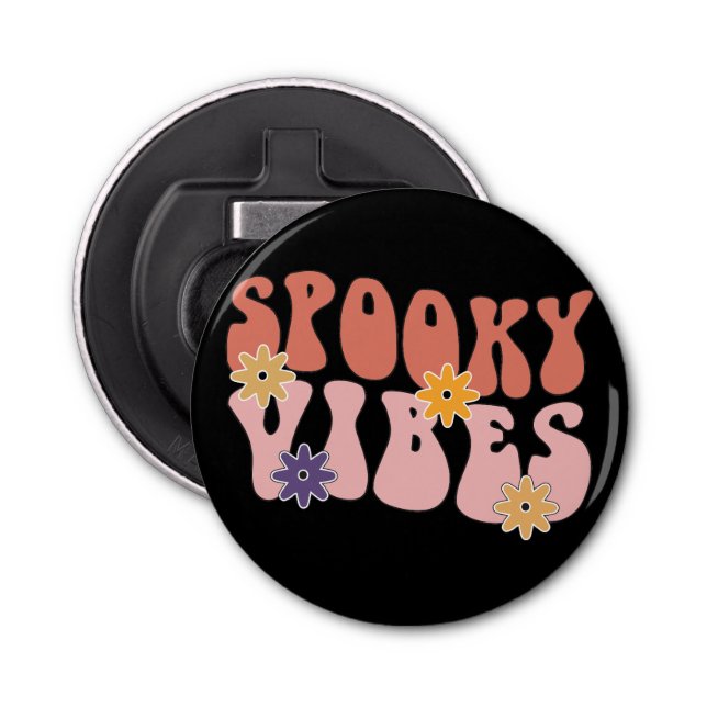 Abrebotellas Retro Groovy Spooky Vibes Halloween (Anverso)