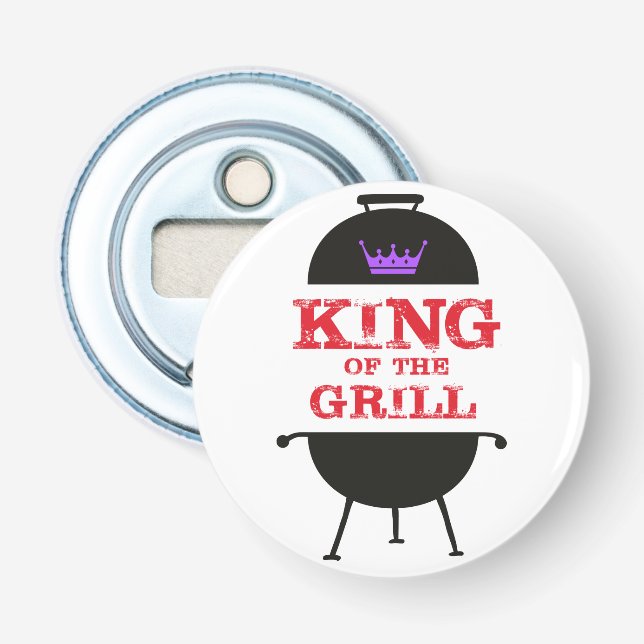 Abrebotellas Rey De La Parrilla, Rojo De La Corona Púrpura Negr (Anverso)