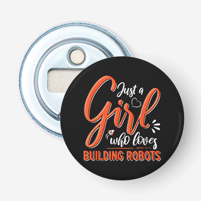 Abrebotellas Robotics Engineer Robot Lover Chica Rob (Anverso)