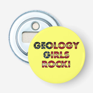 Abrebotellas ¡Roca de los chicas de la geología! (Bandera de