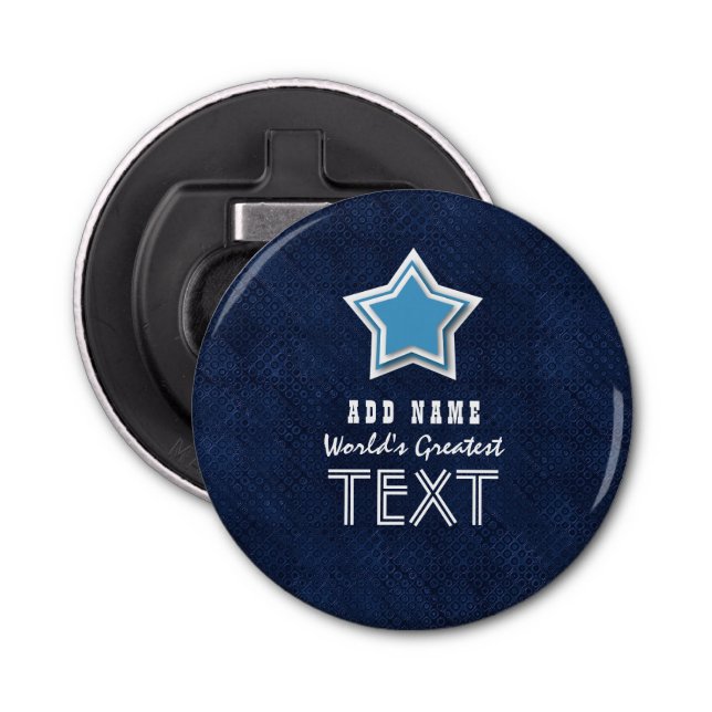 Abrebotellas Rol largo rayado y nombre y sentimiento de estrell (Anverso)