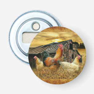 Abrebotellas Rooster Vintage Hens Rustic Barn Coop