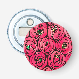 Abrebotellas Rosa Art Nouveau Rennie Macintosh Graphic
