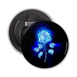 Abrebotellas Rosa azul en llamas