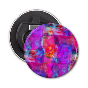 Abrebotellas Rosa del arte, azul, fondo rojo de la textura