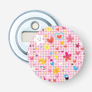 Abrebotellas rosa del modelo del dibujo animado de la diversió