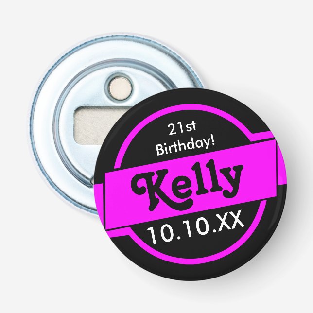 Abrebotellas Rosa personalizado (Anverso)