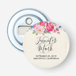 Abrebotellas Rosa rosa rosa bonito y Boda fronterizo peony